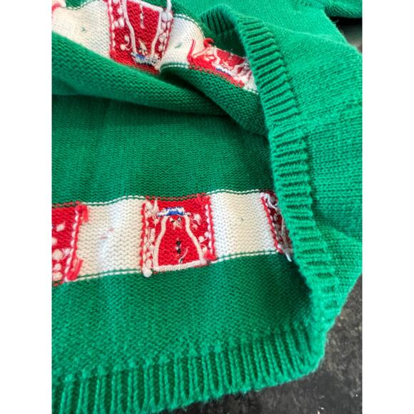 RICHARD Sport Vintage Green snowman zip cardigan Med 100% Cotton - Picture 7 of 8